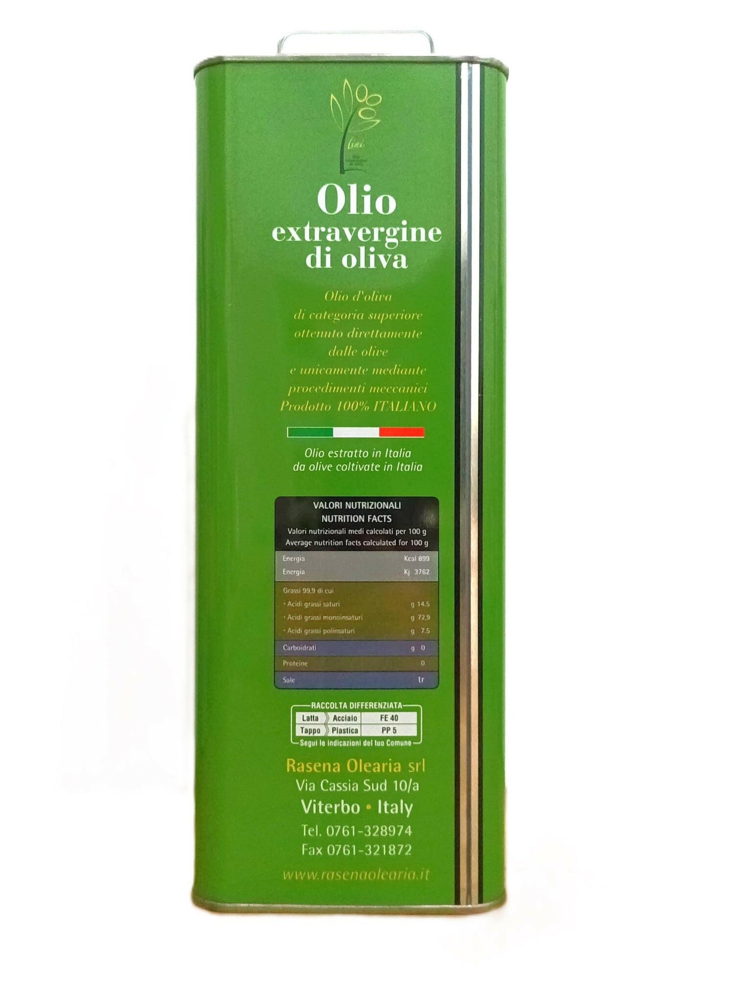 Olio Extravergine di Oliva Lini (5 Litri)