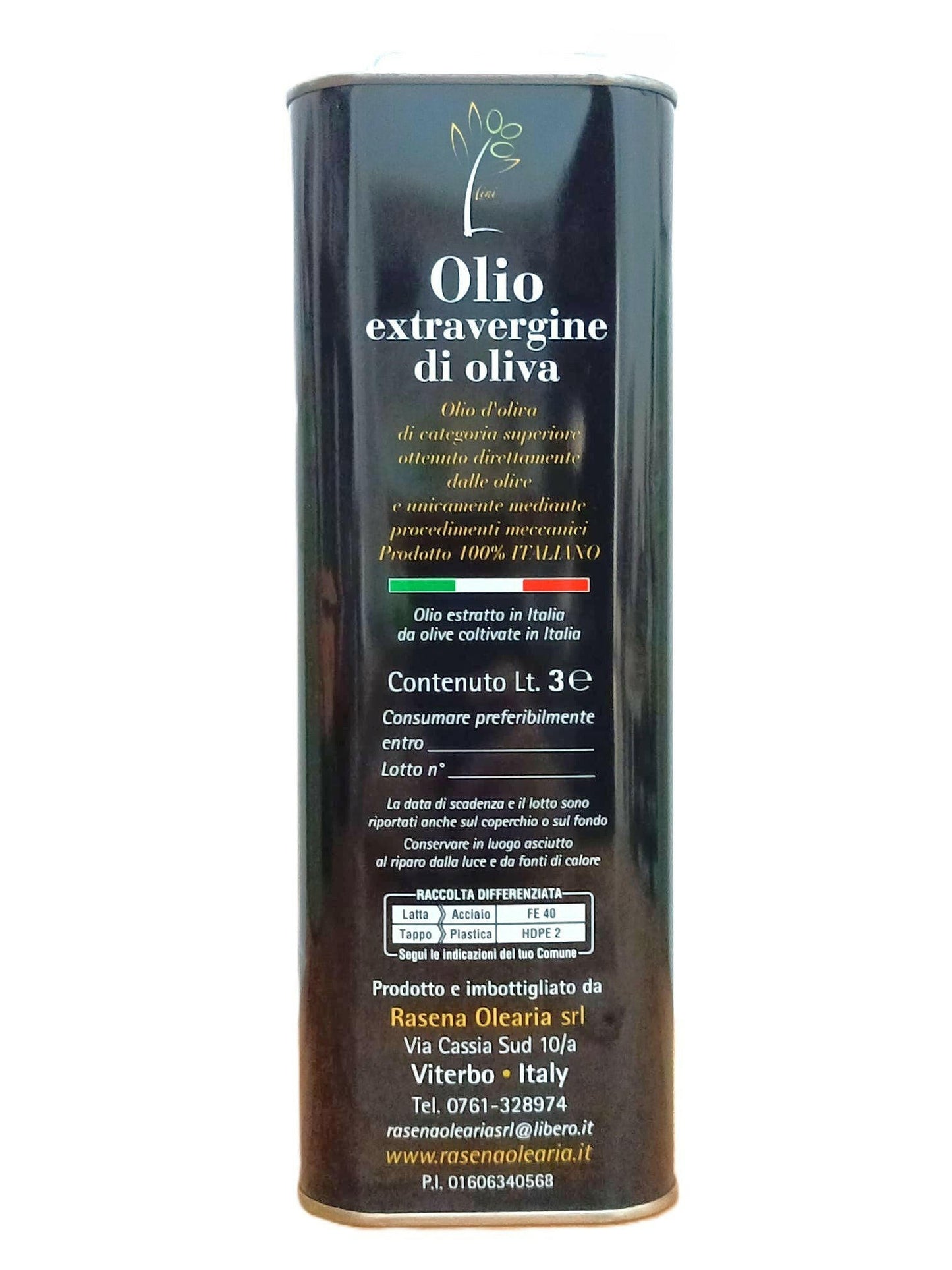 Olio Extravergine di Oliva (3 Litri)
