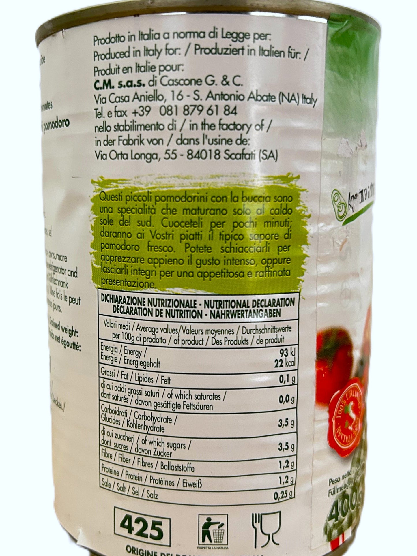 Penne Rigate Setaro con Pomodorini Italiani Selezionati