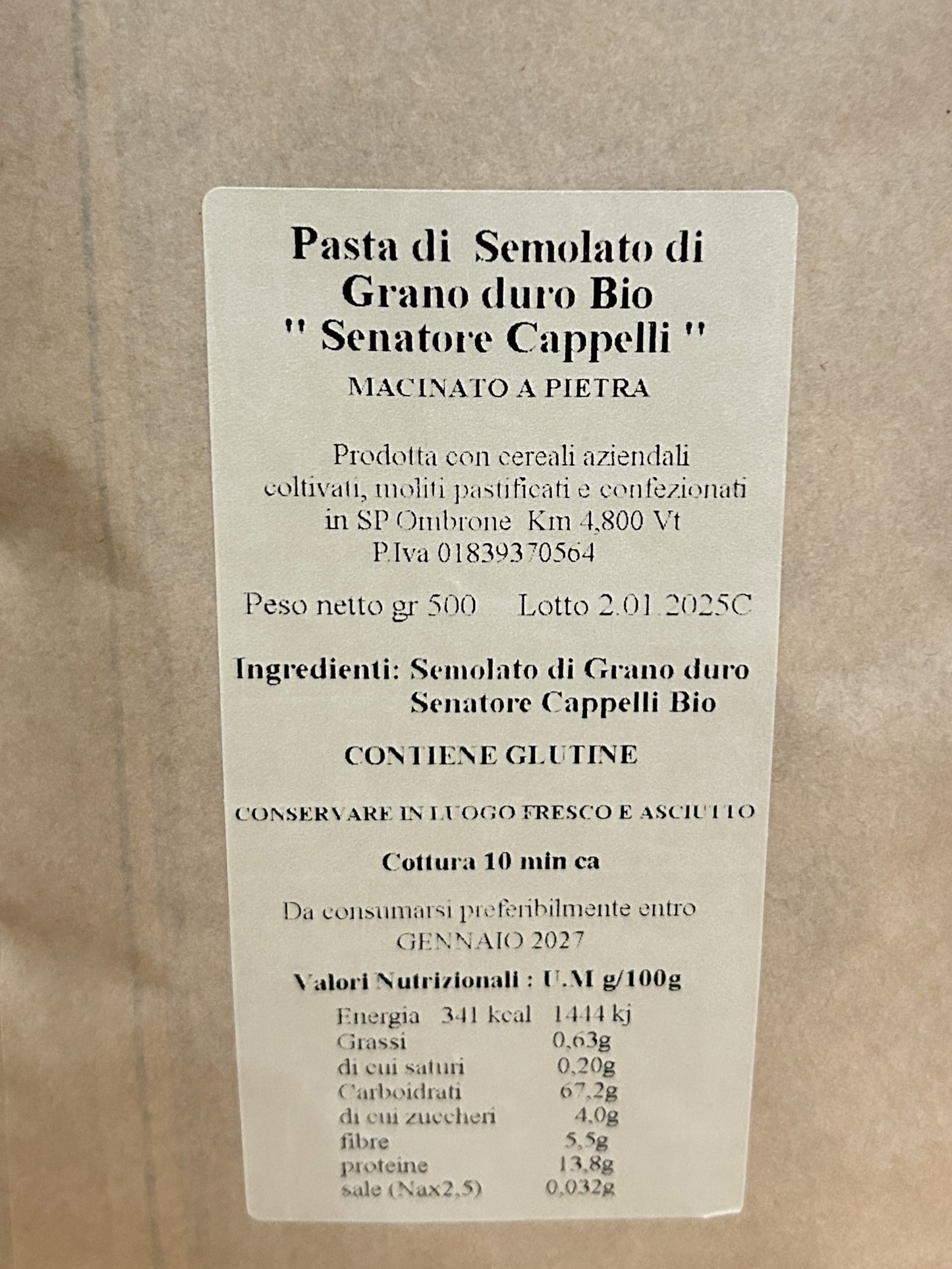 Fusilli di Grano Tenero Senatore Cappelli
